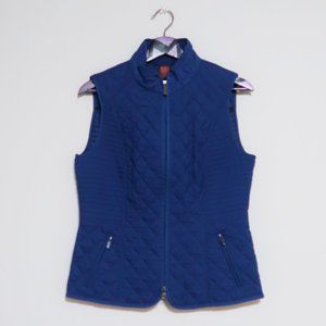 Olsen Europe Royal Blue Quilted Vest Small
